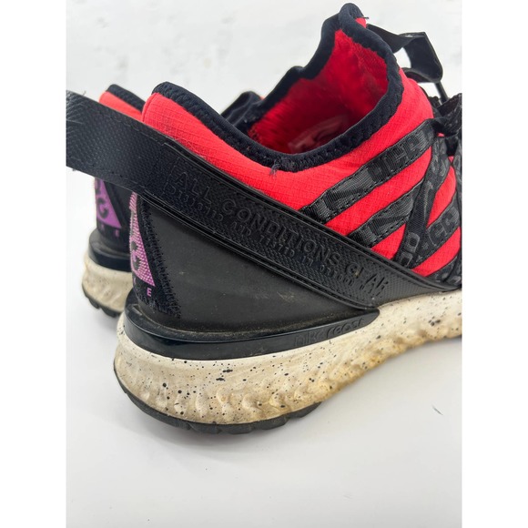 Nike ACG React Terra Gobe 5 Trail Running Sneakers Red Black Men's Size 9 - Picture 5 of 9
